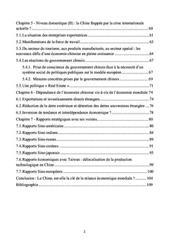 Le role de la Chine dans la crise economique mondiale