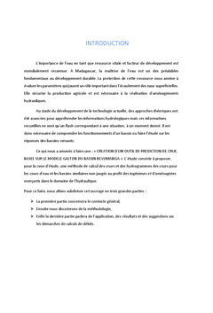 Création d'un outil de prédiction de crue