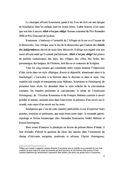 Le roman de guerre : reportage et fiction romanesque chez Ahmadou Kour