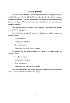 Adjectifs &adverbes Similaires en Français & en Anglais