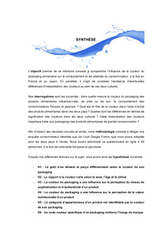 Packagings alimentaires et comportements d'achat en France et au Japon