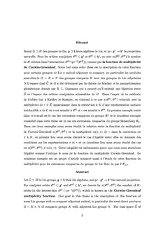 Fonction de multiplicité de Corwin-Greenleaf