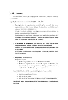 Influence de 3 produits de nettoyage prothétique sur la résine
