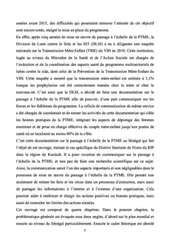 La prévention de la transmission mére-enfant du VIH au Sénégal