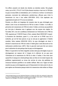 La prévention de la transmission mére-enfant du VIH au Sénégal