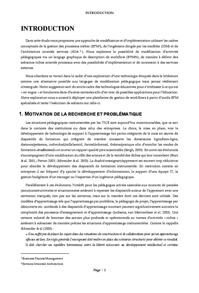 Modéliser et implémenter des dispositifs pédagogiques avec BPMN 2.0