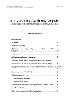 Entre ironie et tendresse de pitié