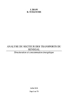 Analyse du secteur des transports du Sénégal