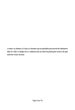 Analyse du secteur des transports du Sénégal