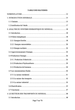 Analyse du secteur des transports du Sénégal