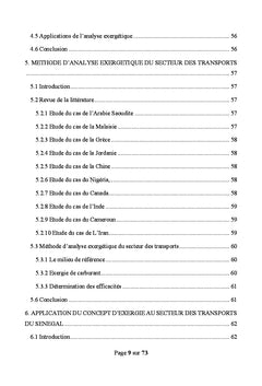 Analyse du secteur des transports du Sénégal