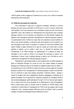 L'expertise dans l'enseignement de l'Education Physique et Sportive