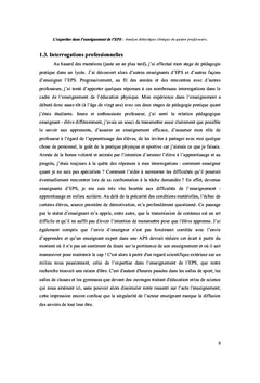 L'expertise dans l'enseignement de l'Education Physique et Sportive