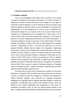 L'expertise dans l'enseignement de l'Education Physique et Sportive