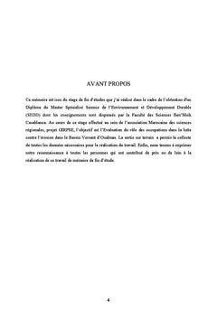 L'erosion et l'infiltration dans differentes occupations des sols