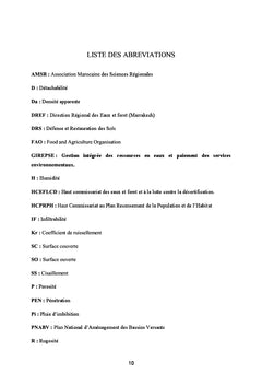 L'erosion et l'infiltration dans differentes occupations des sols
