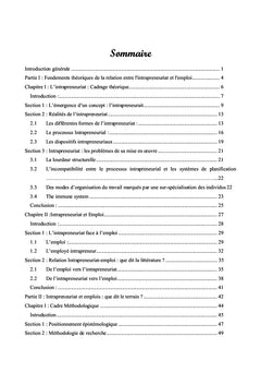 La dynamique intrapreneuriale et l'emploi