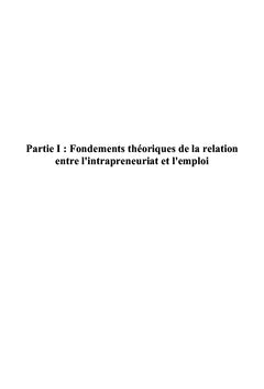 La dynamique intrapreneuriale et l'emploi