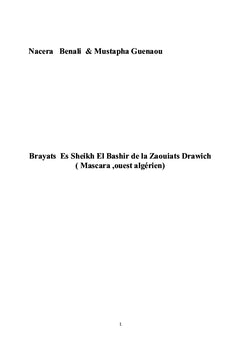 Brayats Es Sheikh El Bashir de la Zaouiats Drawich