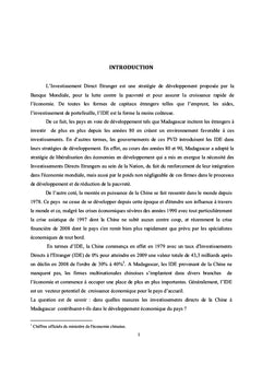 Investissement direct chinois à Madagascar : avantages et risques