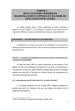 La Gestation Pour Autrui en Droit comparé (Grande-Bretagne / France)