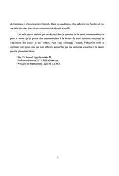 L'éducation sexuelle des adolescents dans l'église Cas de la CBCA