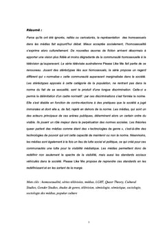 Representer l'homosexualite A l'ecran