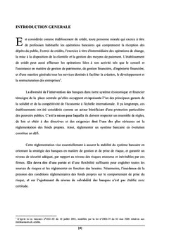 Reglementation prudentielle, ratio de capital et prise des risques