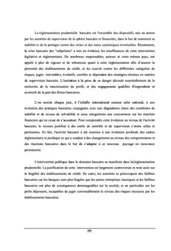 Reglementation prudentielle, ratio de capital et prise des risques