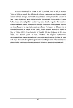 Reglementation prudentielle, ratio de capital et prise des risques