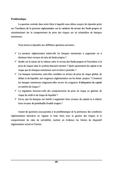 Reglementation prudentielle, ratio de capital et prise des risques