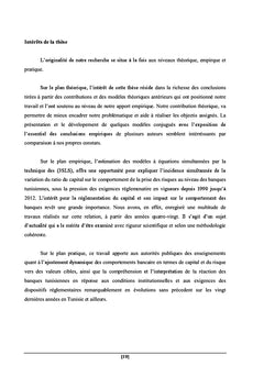 Reglementation prudentielle, ratio de capital et prise des risques