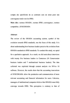 Linking OHADA and IFRS standards