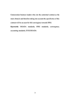 Linking OHADA and IFRS standards