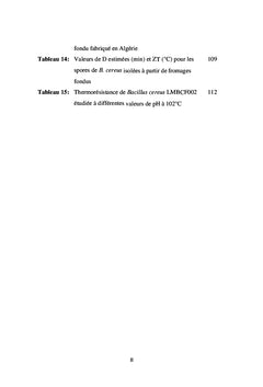 Bacillus cereus isolée de fromages fondus fabriqués en Algérie
