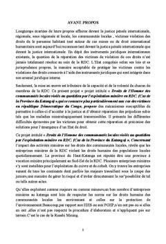 Droits de l'Homme des communautes locales violes au quotidien