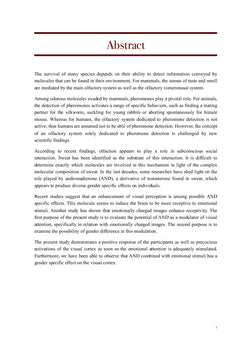 Modulation de l'attention chez les femmes par l'androstadienone