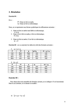 Manuel de programmation logique avec des exercices corrigés