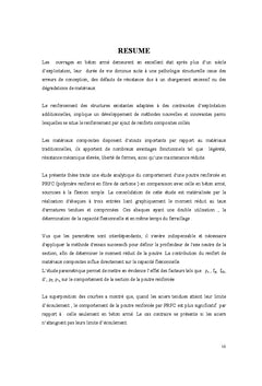 Réhabilitation et renforcement des poutres au moyen de PRFC