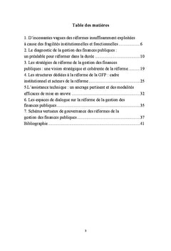 Gouverner les réformes de la gestion des finances publiques