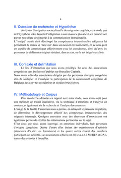 L'integration socio-culturelle des migrants congolais A Bruxelles