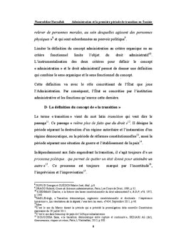 Administration et la première période de transition en Tunisie