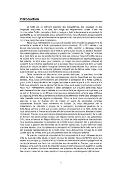 Utilisation de l'image de l'arbre et de la forêt