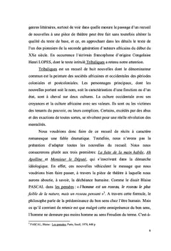 Tribaliques d'henri lopes: une adaptation dramaturgique et scénique