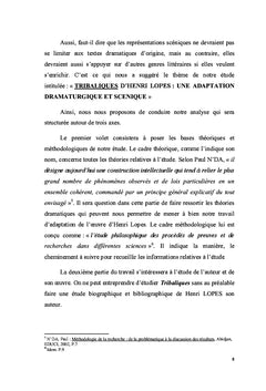 Tribaliques d'henri lopes: une adaptation dramaturgique et scénique