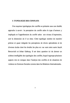Conflits et Paix