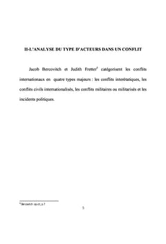 Conflits et Paix