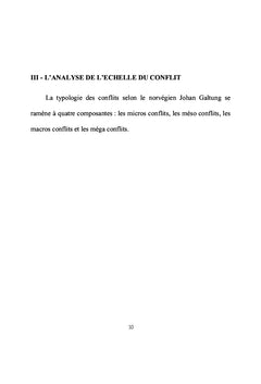 Conflits et Paix