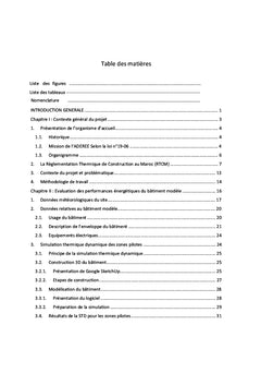 Etude sur l'efficacité énergétique des bâtiments: Cas du Maroc