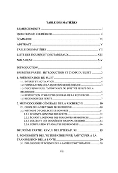 L'ostéopathie dans la transmission de la santé entre les générations